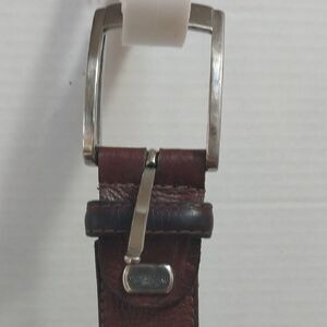 Brown Leather Watch Strap with Silver Buckle